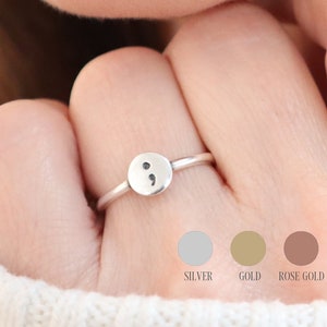 Etsy semicolon ring deals