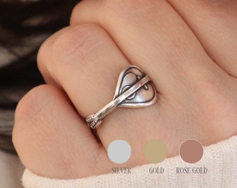 Mandolin Ring, Sterling Silver, Gold, Rose Gold Finishes, Mandolin Jewelry, Unisex Ring, Statement Ring