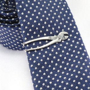 Pliers Tie Clip, Tool Tie Bar, Sterling Silver Finish Finish, Gifts For Men, Gifts For Dad