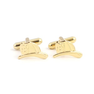 Firefighter Cuff Links, Firefighter Helmet, Sterling Silver Finish, Gold Finish, Rodium Finish, Gifts For Men 24K Gold
