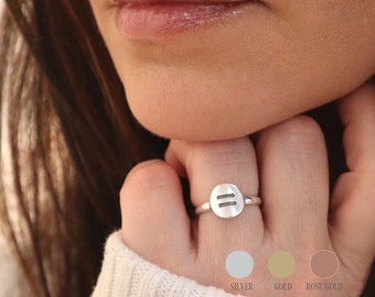 Equal Sign Ring, Equal Symbol Ring, Silver, Gold, Rose Gold Finishes, Equality Symbol Jewelry, LGBTQ, Equal Rights, Gender Equality