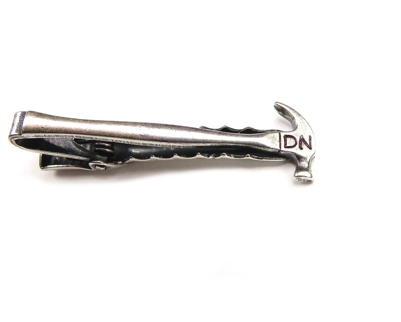 Hammer Tie Clip Hammer Tie Bar Sterling Silver Finish Etsy
