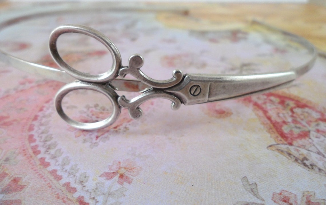 Scissor Headband Metal Headband Silver Scissors Scissor Etsy