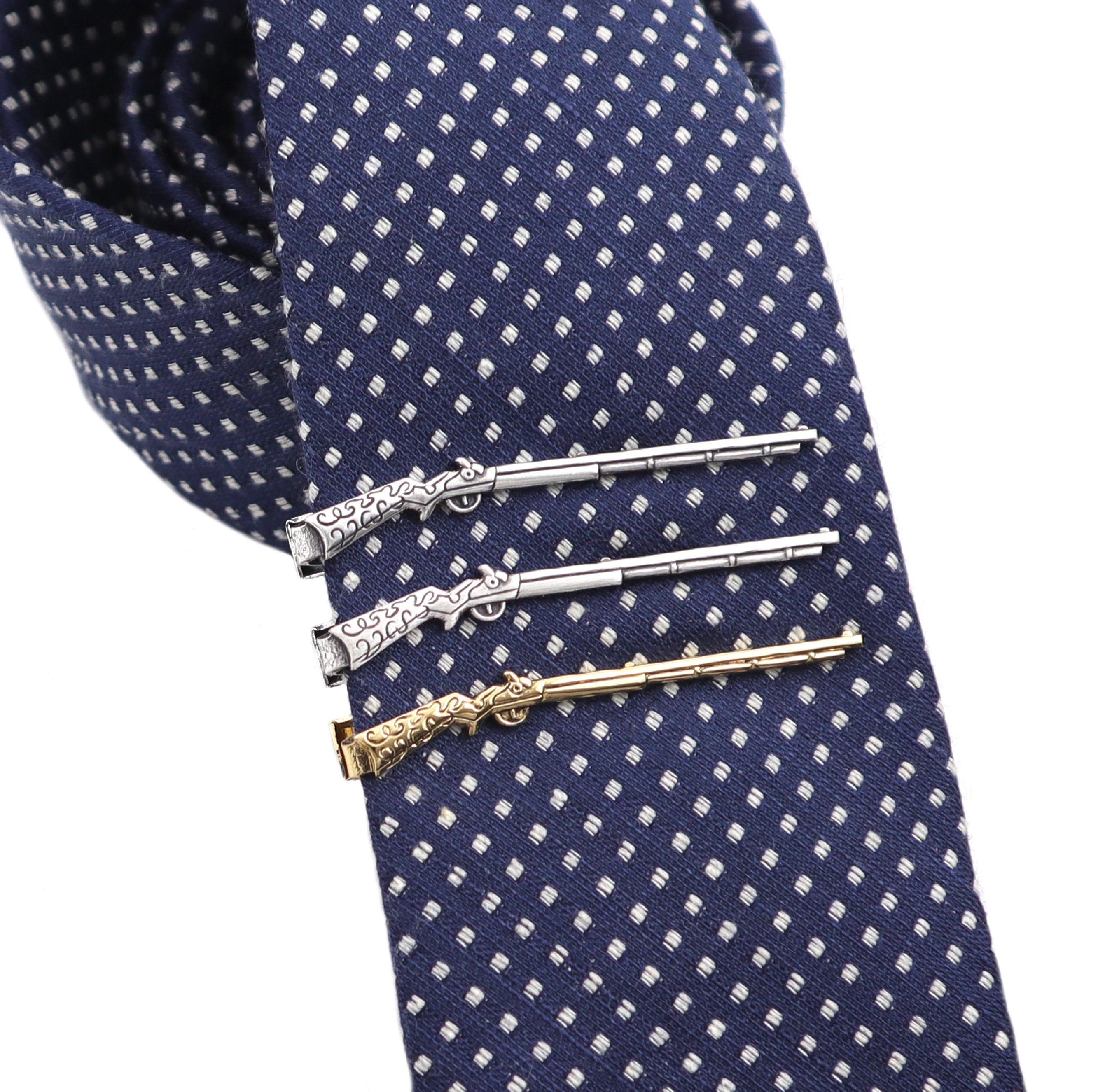 Barra de corbata con forma de escopeta, clip de corbata con forma de  escopeta, acabados en plata de ley o oro de 24 quilates, regalos para  hombres - Etsy México, image size:2700x2652