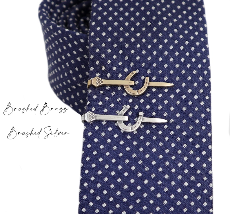 Lucky Horseshoe Tie Bar Horseshoe Tie Clip Sterling Silver & Etsy