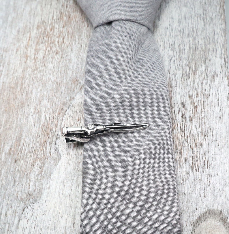 Fishing Tie Clip Fishing Tie Bar Sterling Silver or Gold Etsy