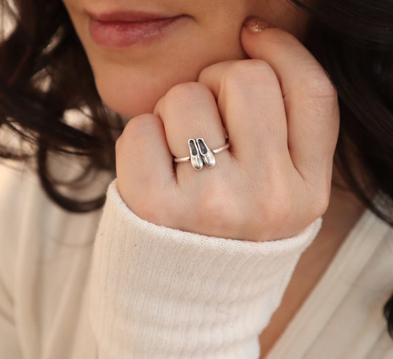 Ballet Ring, Ballet Slippers Ring, Sterling Silver, Gold, Rose Gold ...