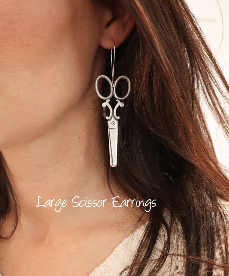 Vintage Exaggerated Scissor Earrings main image 0