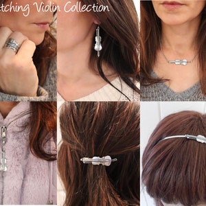 Violin Bracelet, Viola Bracelet, Violin Jewelry, Sterling Silver Finishes, Violin Gifts image 7