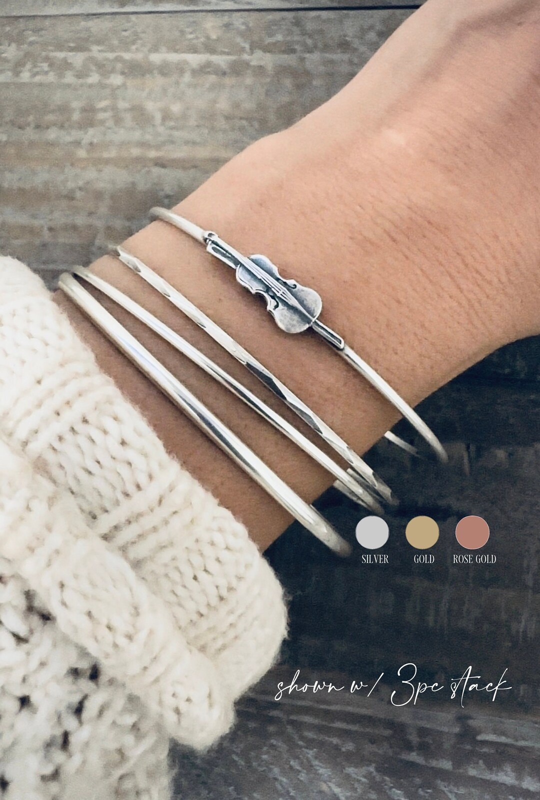 Cello Bangle Small Cello Bracelet Silver Gold Rose Gold Etsy