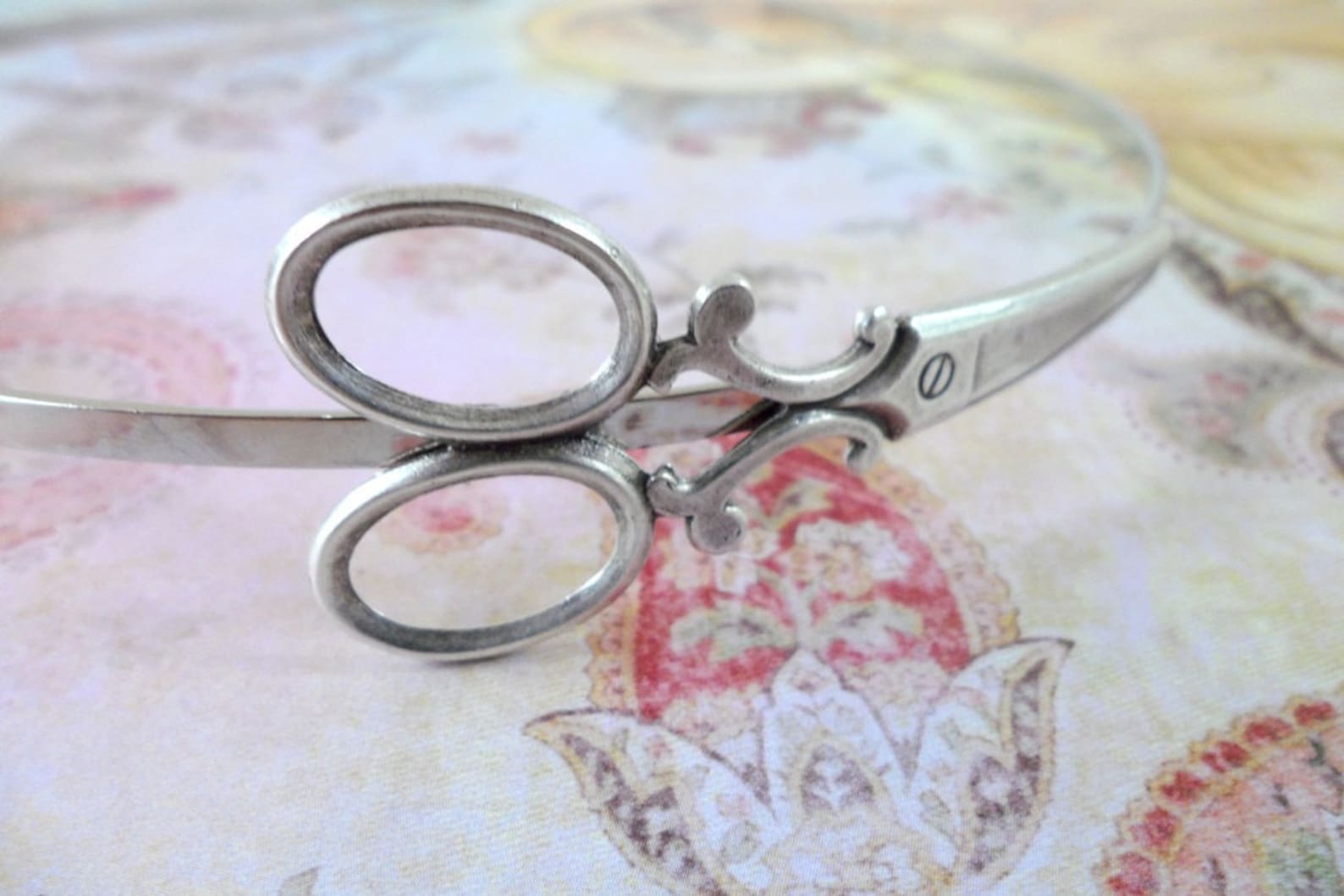 Scissor Headband Metal Headband Silver Scissors Scissor Etsy