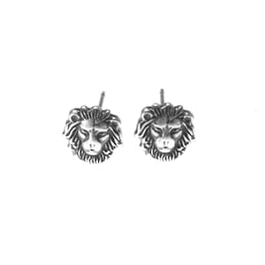 Lion Earrings, Stud Earrings, Surgical Steel Post Earrings with backs, Sterling Silver and Gold Finishes image 3