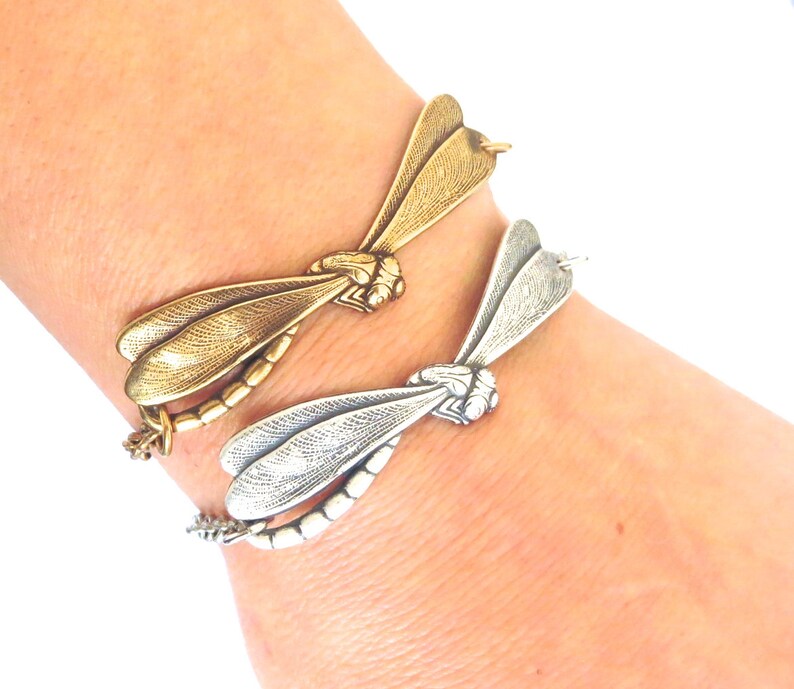 Dragonfly Bracelet, Dragonfly Jewelry, Sterling Silver Finish, Personalized Gift, Remembrance Bracelet, Custom image 8