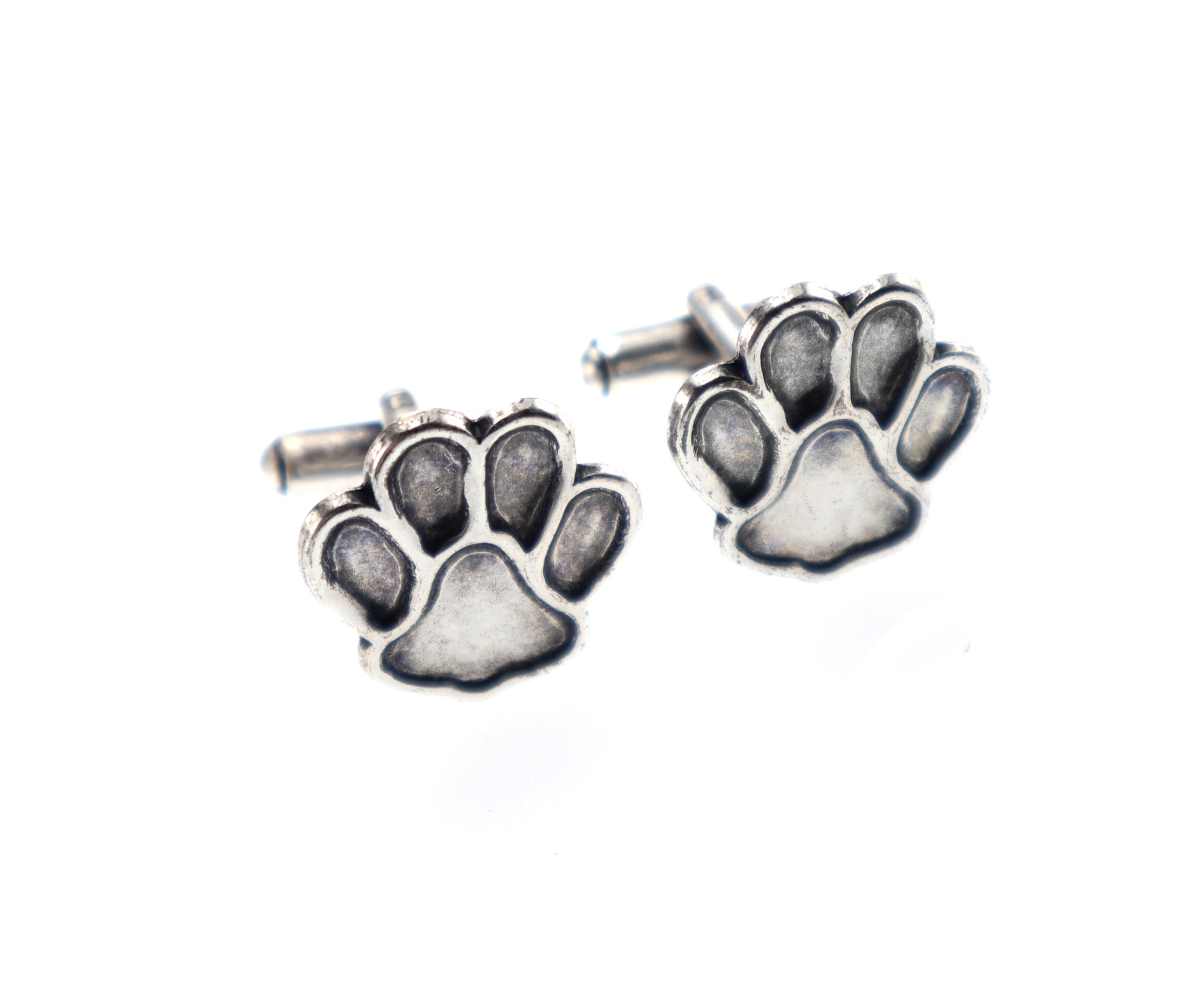 Paw Print Cuff Links Sterling Silver Finish Gifts for Men - Etsy UK