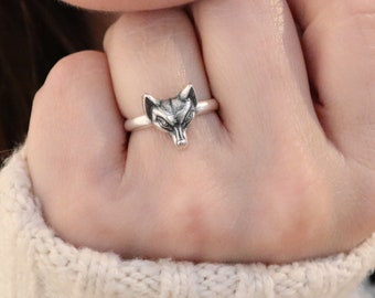 Fox Ring, Sterling, Gold, Rose Gold Finishes, Unisex Rings
