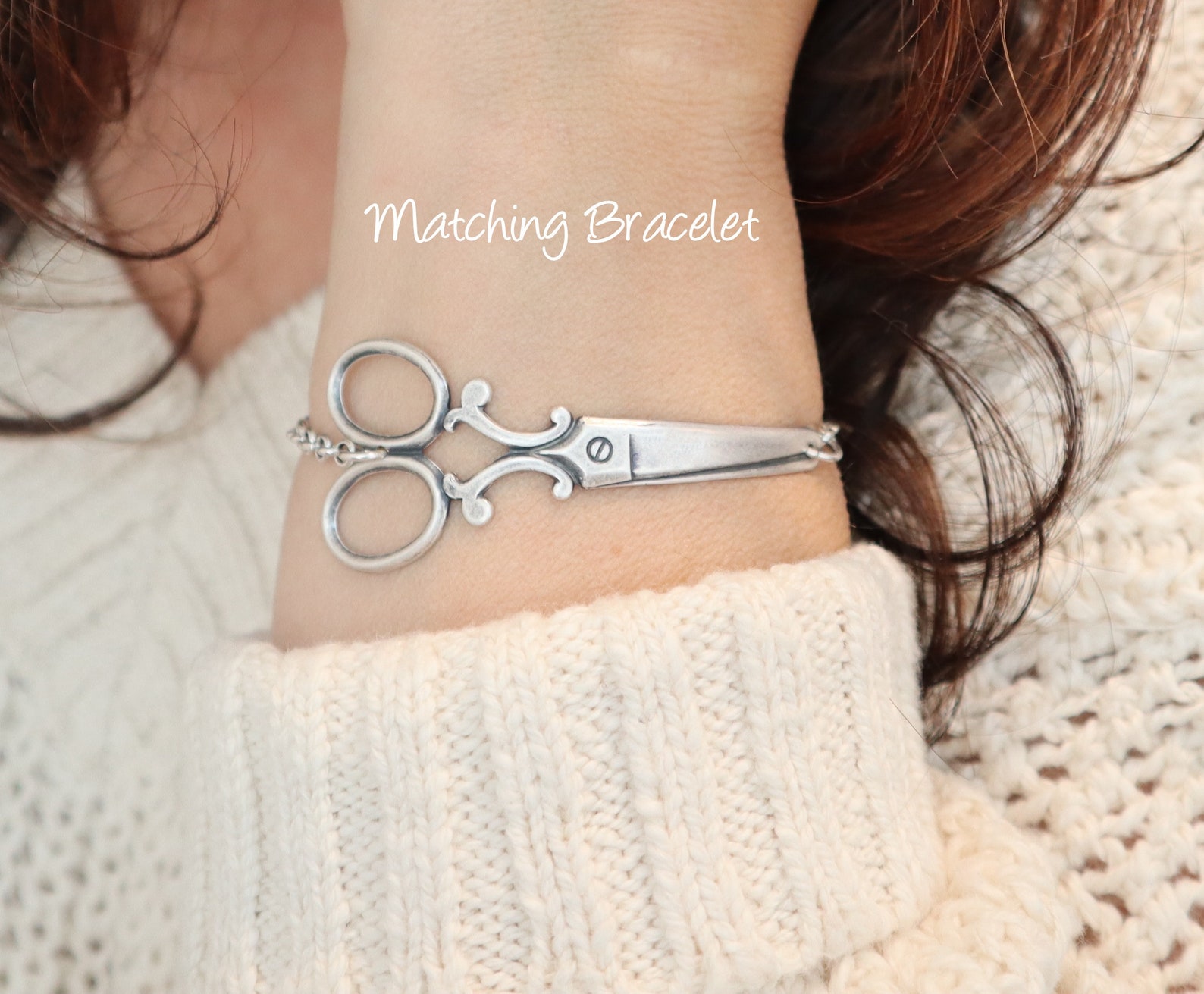 Large Scissor Earrings Sterling Silver Finish Scissor Dangle Etsy