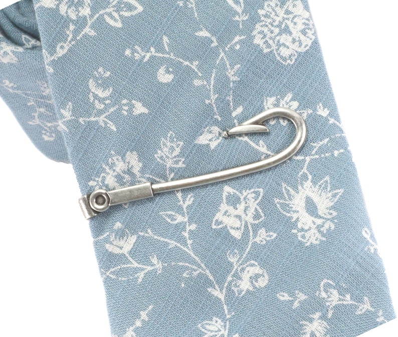Fish Hook Tie Bar Fishing Tie Bar Fish Hook Tie Clip Etsy