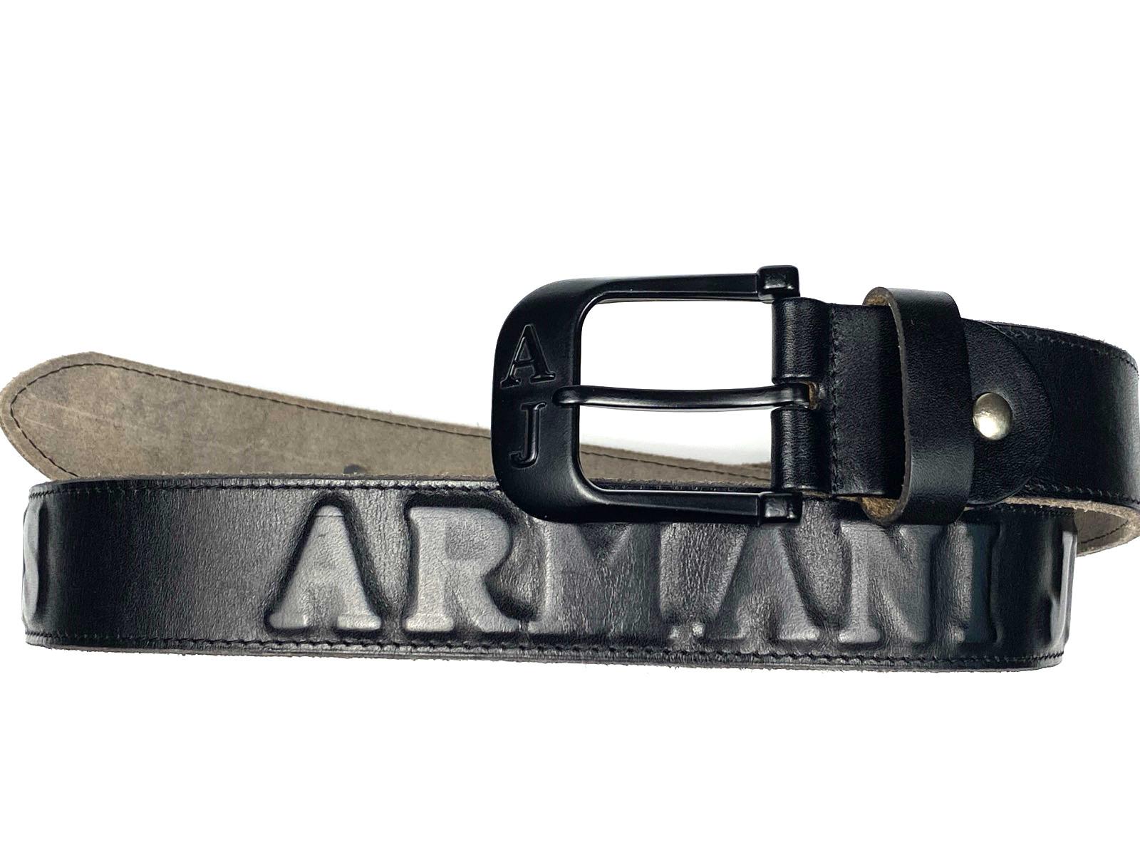 Armani Jeans Mans Black Leather Belt - Etsy Australia