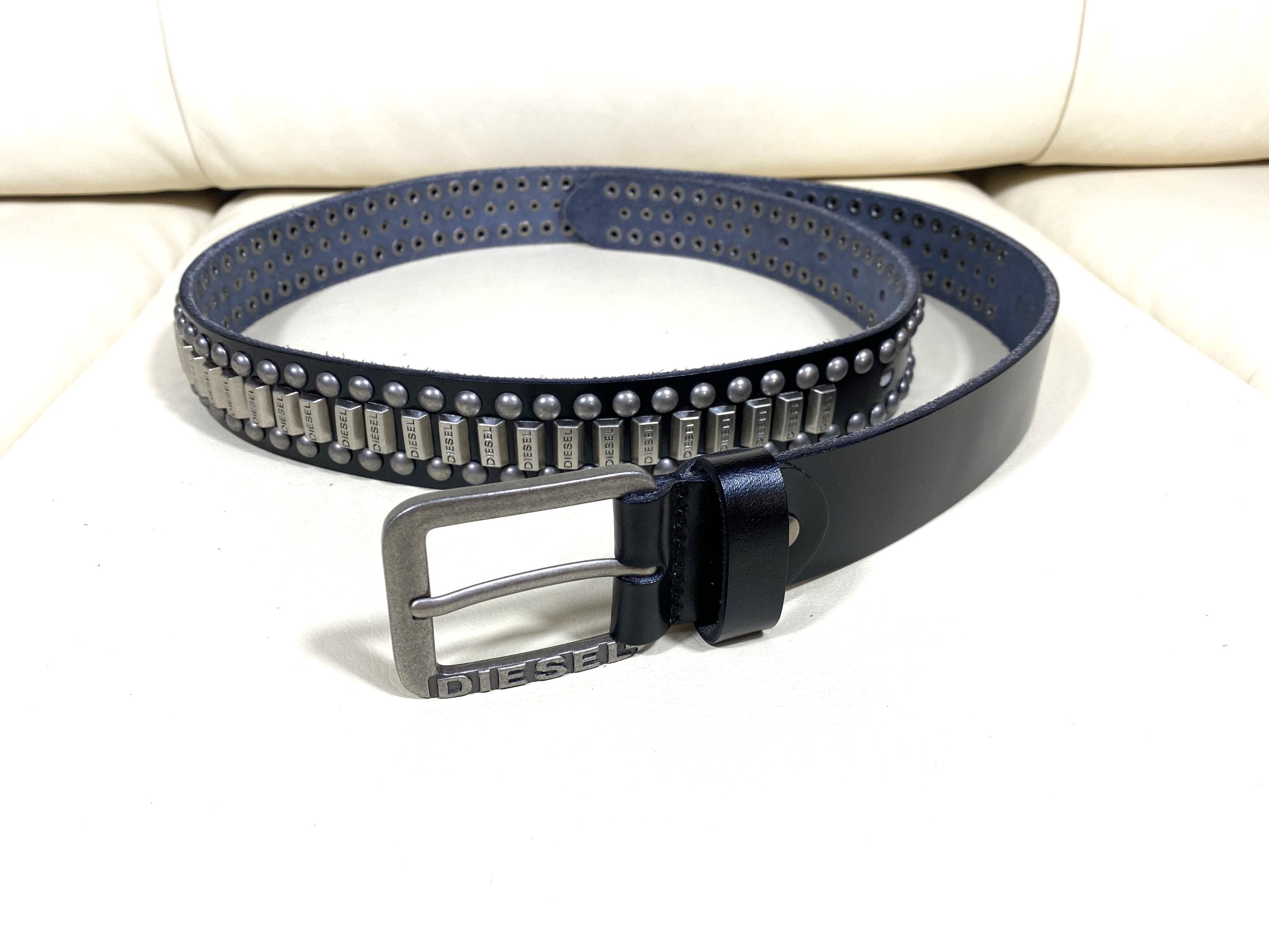小物 DIESEL Studs Velt Vintage DIESEL ALL STUDDED BELT Mens 42-43
