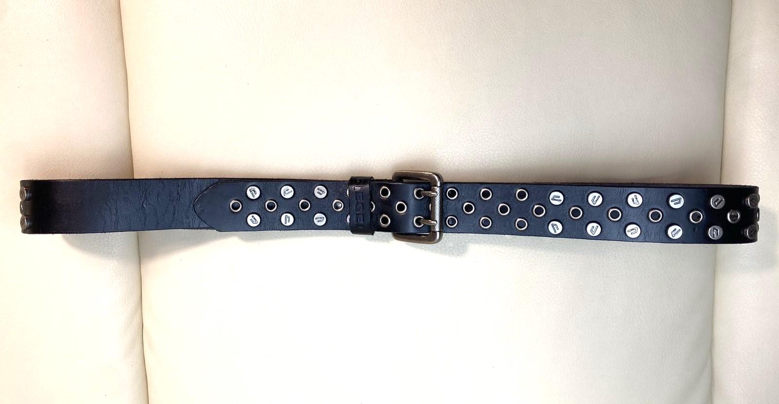 Diesel Leather Belt With Metal Studs - Etsy