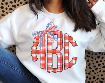 4 juli geschulpt monogram png, coquette gingham, monogram naam png, coquette 4 juli, zomermonogram png, coquette monogram