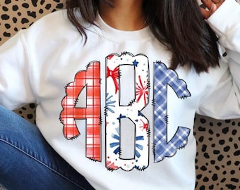 4 juli geschulpt monogram png, coquette gingham, monogram naam png, coquette 4 juli, zomermonogram png, coquette monogram