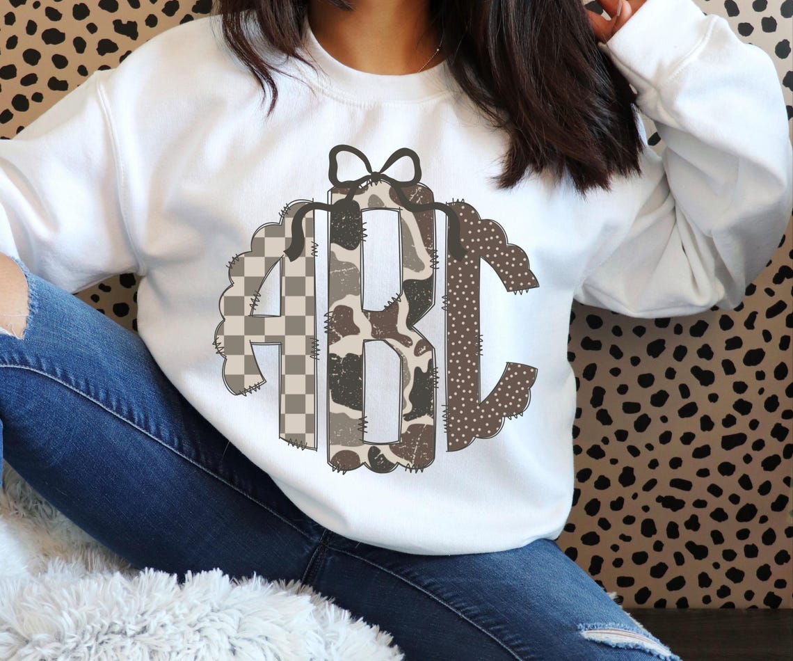 Camo Scalloped Monogram PNG, Coquette Camouflage Monogram, Coquette ...