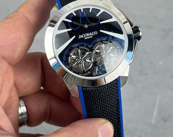 Blauwzwart skelethorloge | Automatisch, mechanisch heren