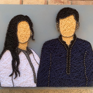 Customized Portrait Couple String Art | MADE TO ORDER | Personalized String Art Portrait | Custom String Art Gift Idea | Handmade Portrait