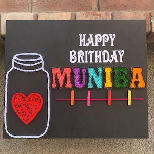 Customized Birthday Gift String Art | MADE TO ORDER | Personalized String Art | Custom String Art Gift Idea | Perfect Gift for Birthday