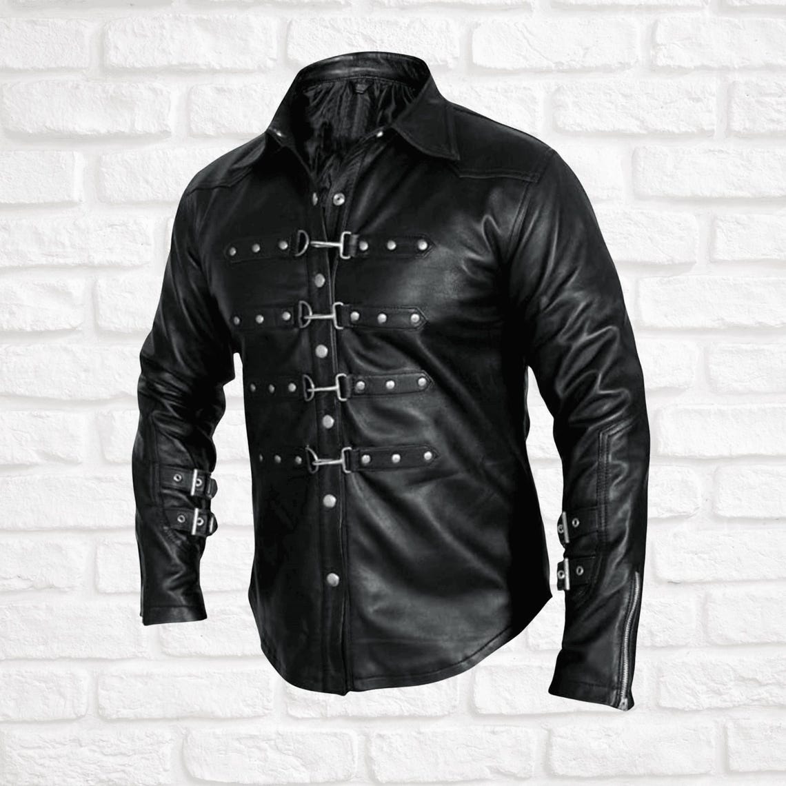 Steampunk Leather Jacket Mens main image 1