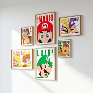 Super Mario Gallery Wand-Kunstdrucke: Dekor fürs Kinderzimmer