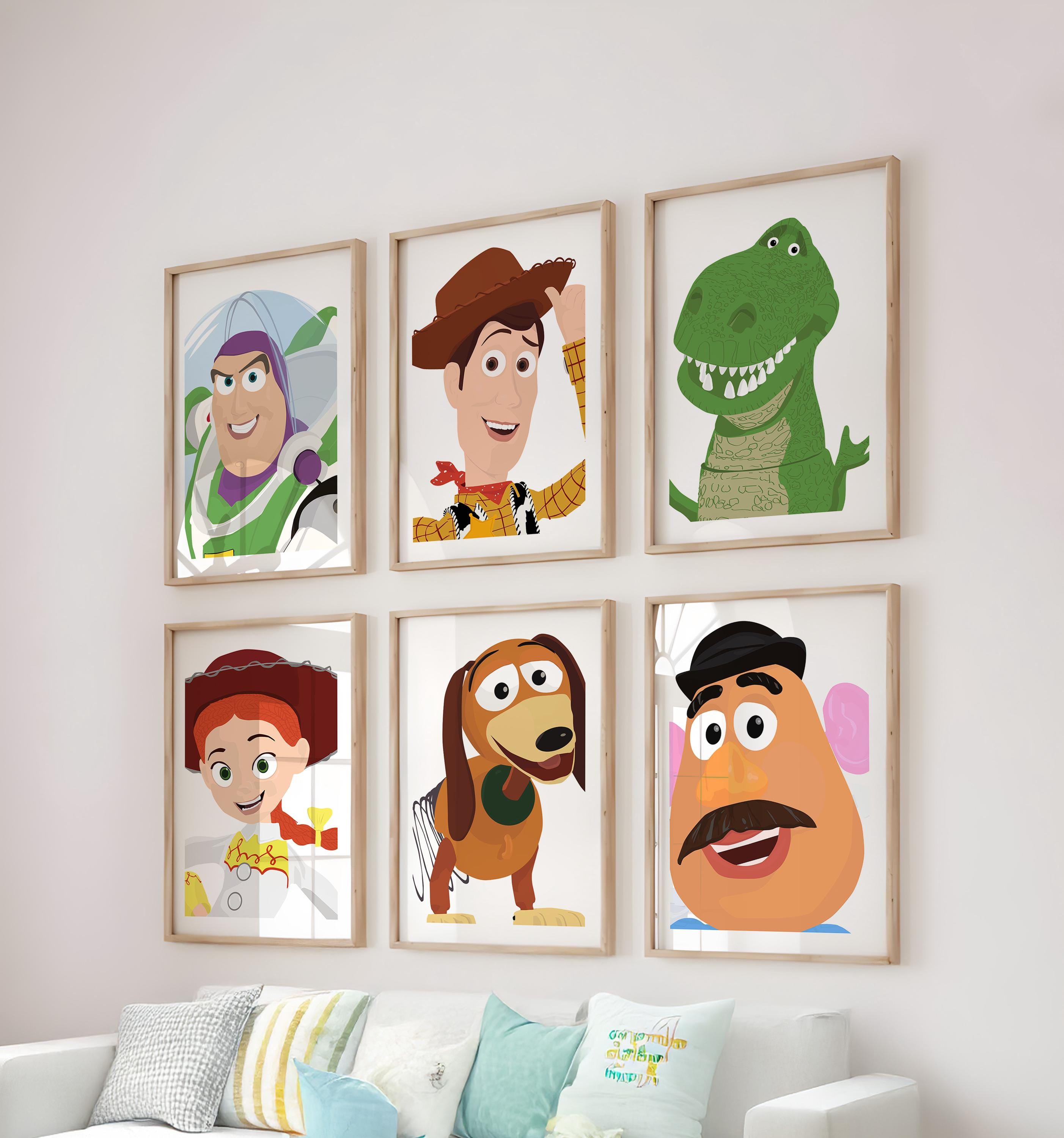 Toy Story Nursery Art Prints: Woody, Jessie, Rex Minimalist Decor