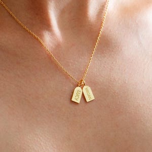 Benutzerdefinierte Familie Tag Halskette, gravierte Namen Halskette, Mütter Halskette, Kinder Namen Halskette, benutzerdefinierte mehrere Name Halskette, personalisierte Geschenke für Mama