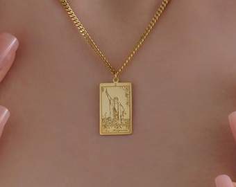 The Magician Tarot Card Necklace: 925 Silver Spiritual Pendant