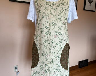 Reversible Cotton Apron - No Ties!