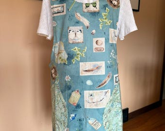 Reversible Cotton Apron - No Ties!