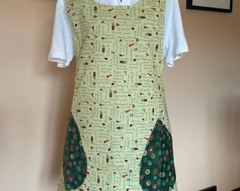 Reversible Cotton Apron - No Ties!