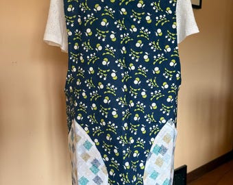 Reversible Cotton Apron - No Ties!