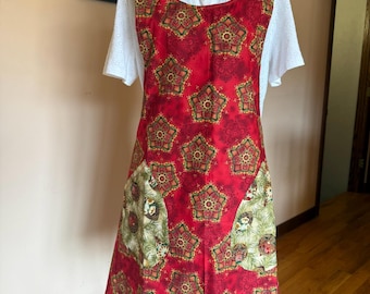 Reversible Cotton Apron - No Ties!