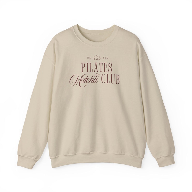 Aesthetic Sweatshirt - Cozy Sweatshirt - Trendy Sweatshirt - Pilates Sweatshirt - Sunday Sweater - Pilates sweater - Workout Sweater image 4