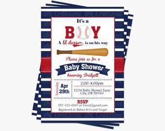 Baseball Baby Shower Einladung - Baseball Party Einladung - Sportparty Digitale Einladung - Junge Baby Shower Einladung
