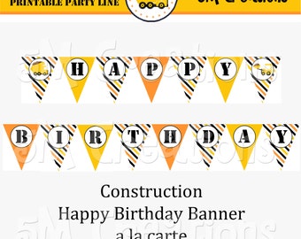 Construction Birthday Party Decorations Printable Package Etsy