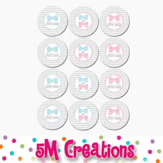 Gender Reveal Party Cupcake Toppers - Boy or Girl Party - Gender Reveal Party Decorations - Baby Shower Cupcake Toppers - Instant Download Il_570xn