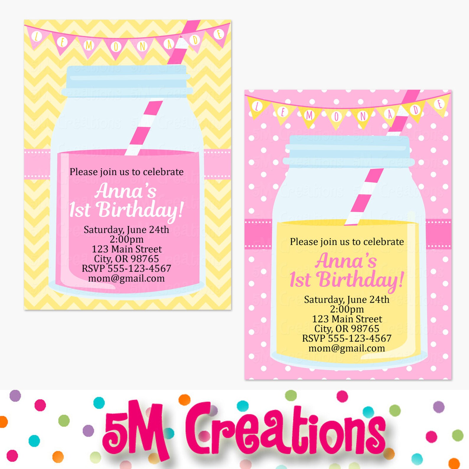 Lemonade Birthday Party Printable Decorations Lemonade Party - Etsy