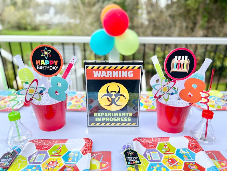 Science Party Decor Printable Party Package Science - Etsy