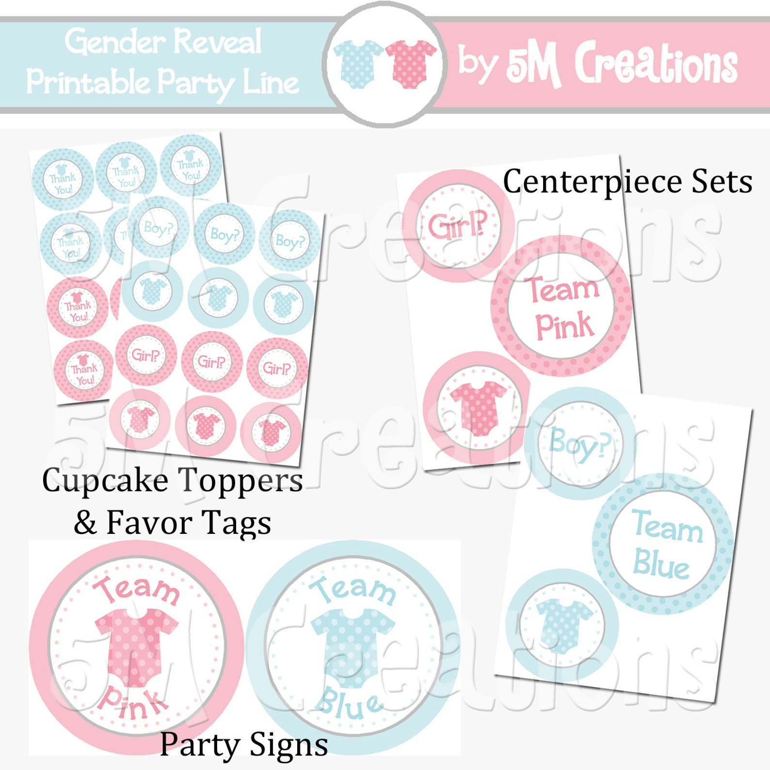 Gender Reveal Party Decorations gender Reveal Baby Shower Etsy