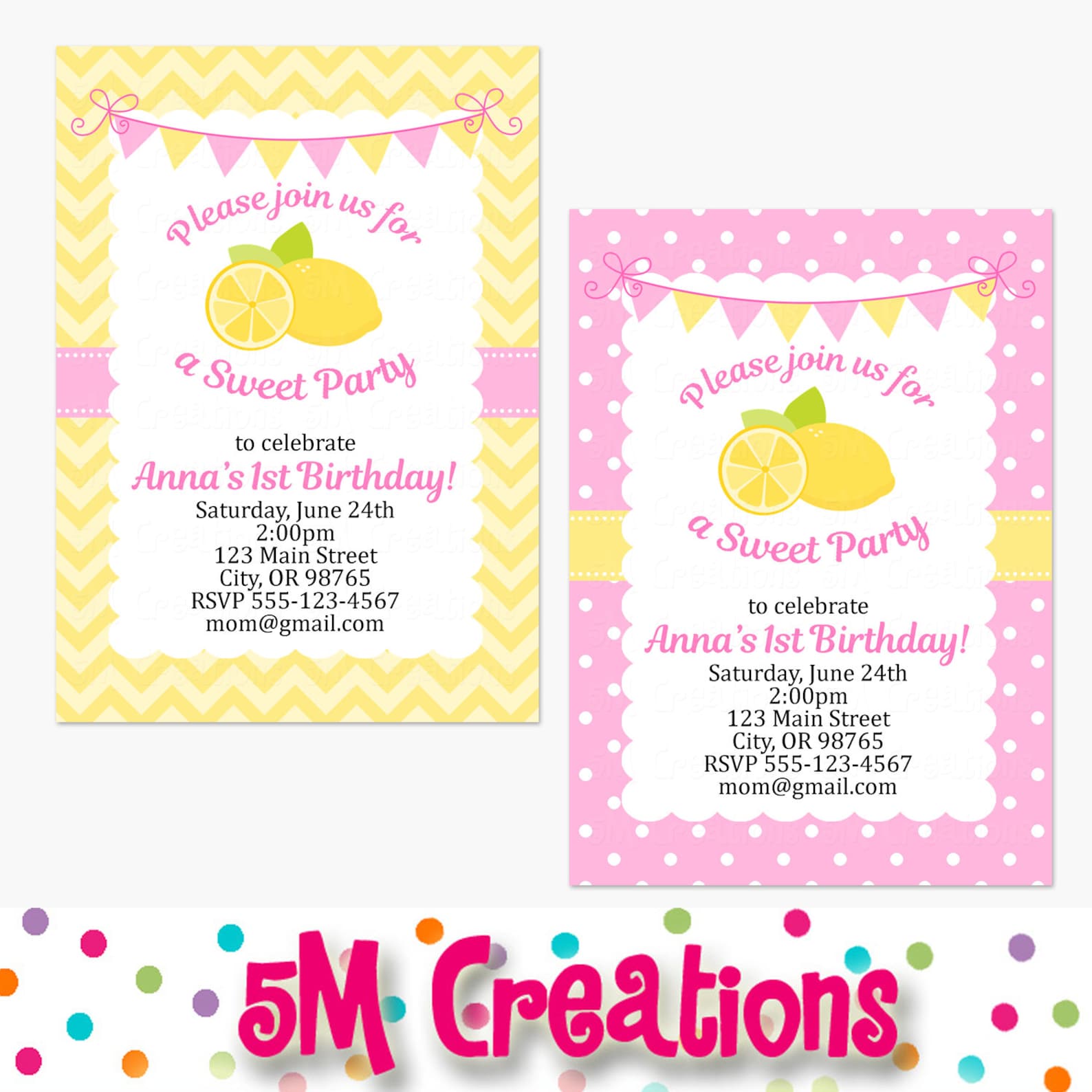 Lemonade Birthday Party Printable Decorations Lemonade Party | Etsy