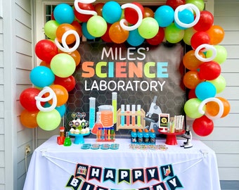 Science Party Decor - Printable Party Package - Science Birthday Party Kit