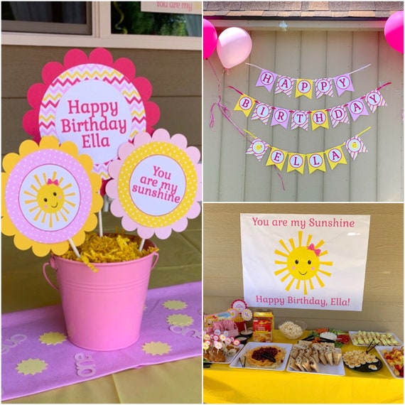 Sunshine Birthday Party Decorations You Are My Sunshine Etsy